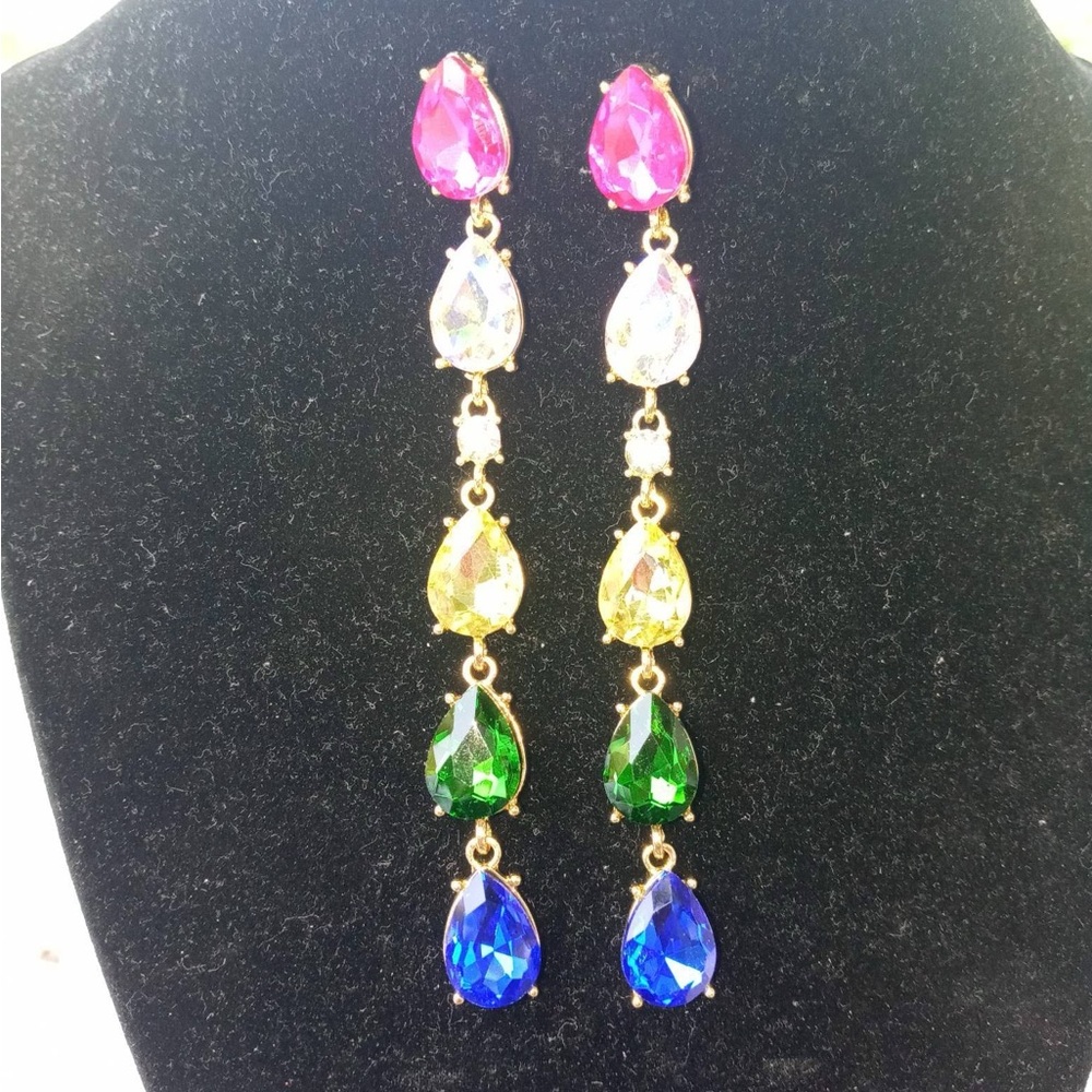 NWT Multicolor Teardrop Earrings